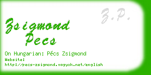 zsigmond pecs business card